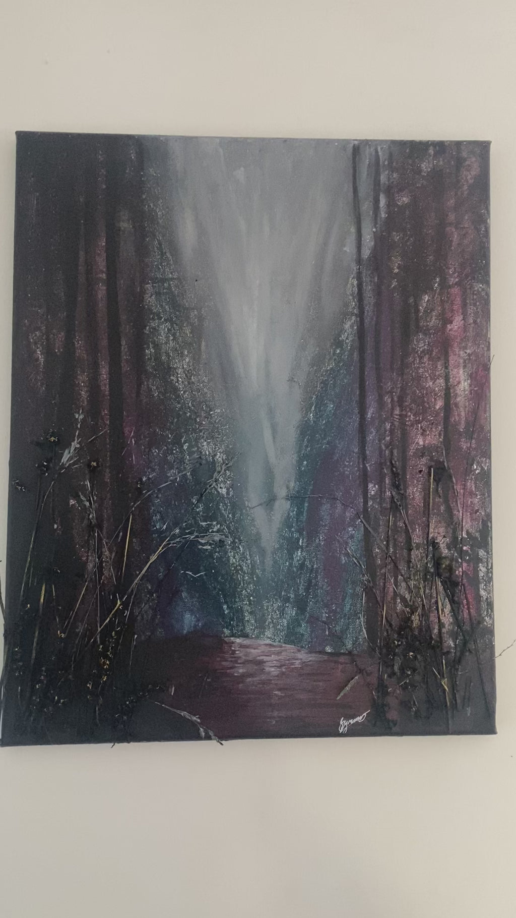 Wild Renewal - Original Mixed‑Media Abstract Painting in Acrylic, Ink & Dried Botanicals
