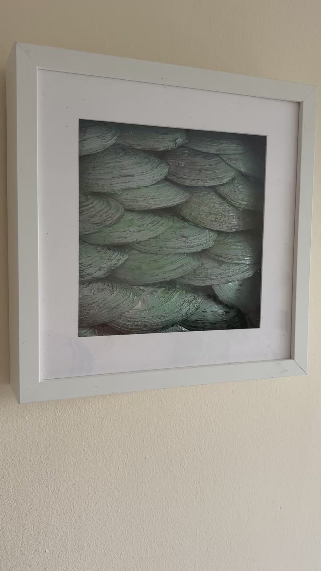 Dragon's Scales - Green - shadow box Art 27 x 27cm