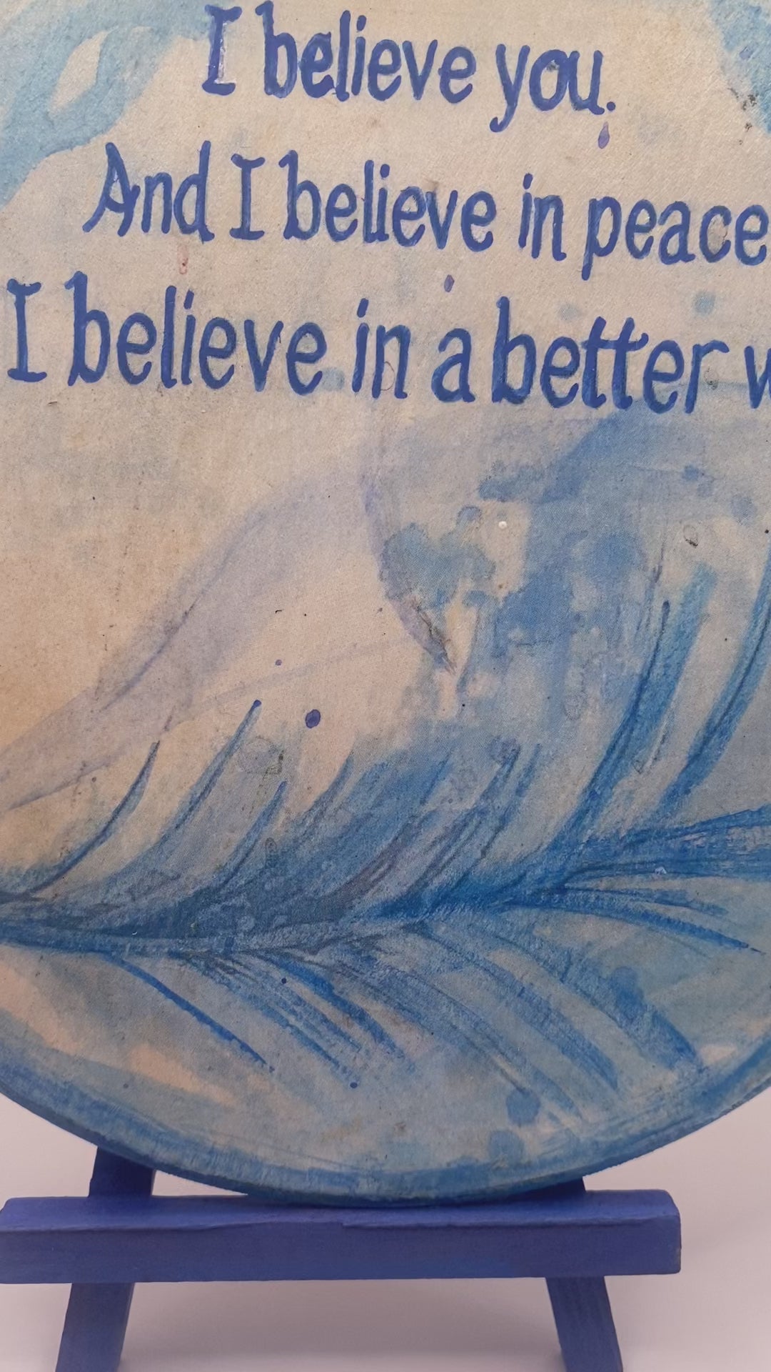 Hand Painted, Handmade, Round Plaque ~ "I believe in you..." – A Court of Mist and Fury inspired Plaque