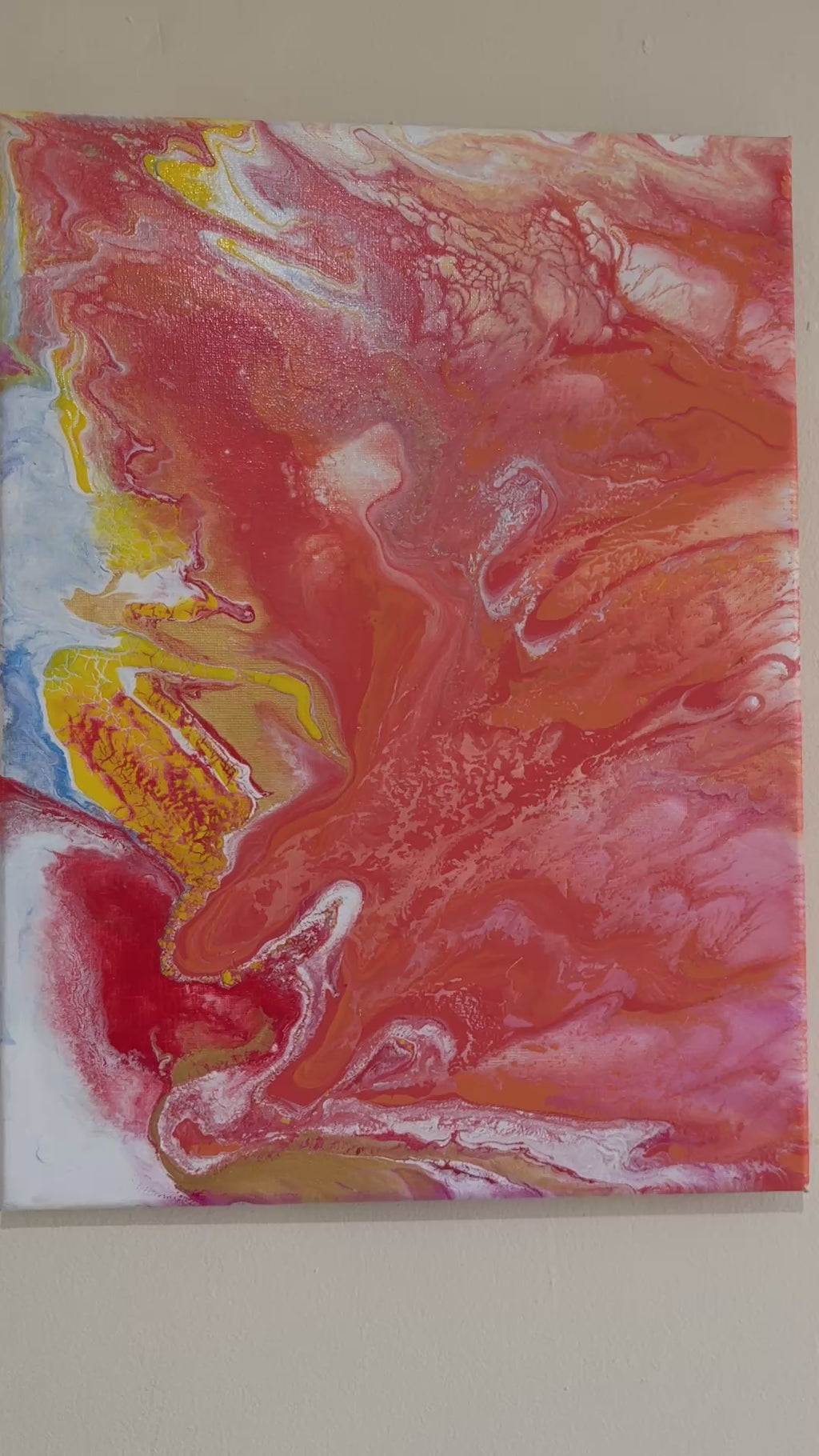 Solar Swirling multicolours - Original Acrylic Abstract painting 30 x 40 cm