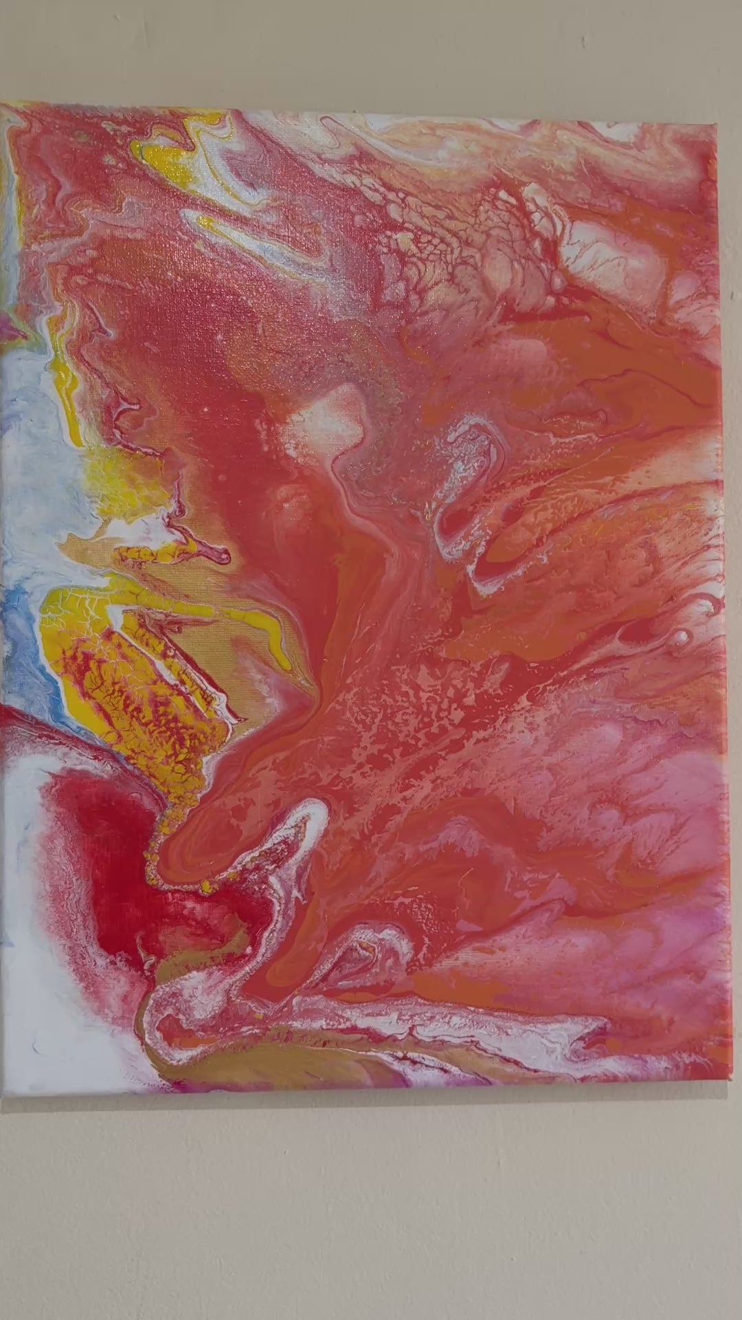 Solar Swirling multicolours - Original Acrylic Abstract painting 30 x 40 cm