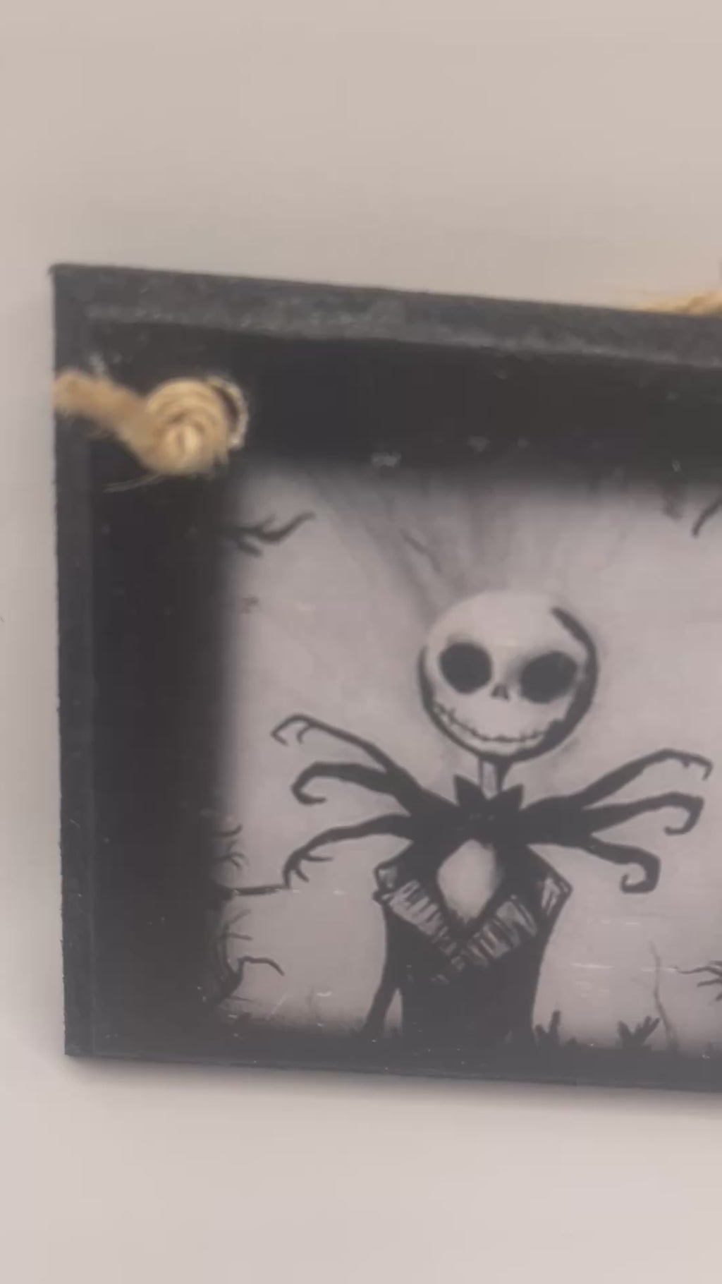 “Just Because I Cannot See It” Hand-Painted Nightmare Before Christmas Plaque