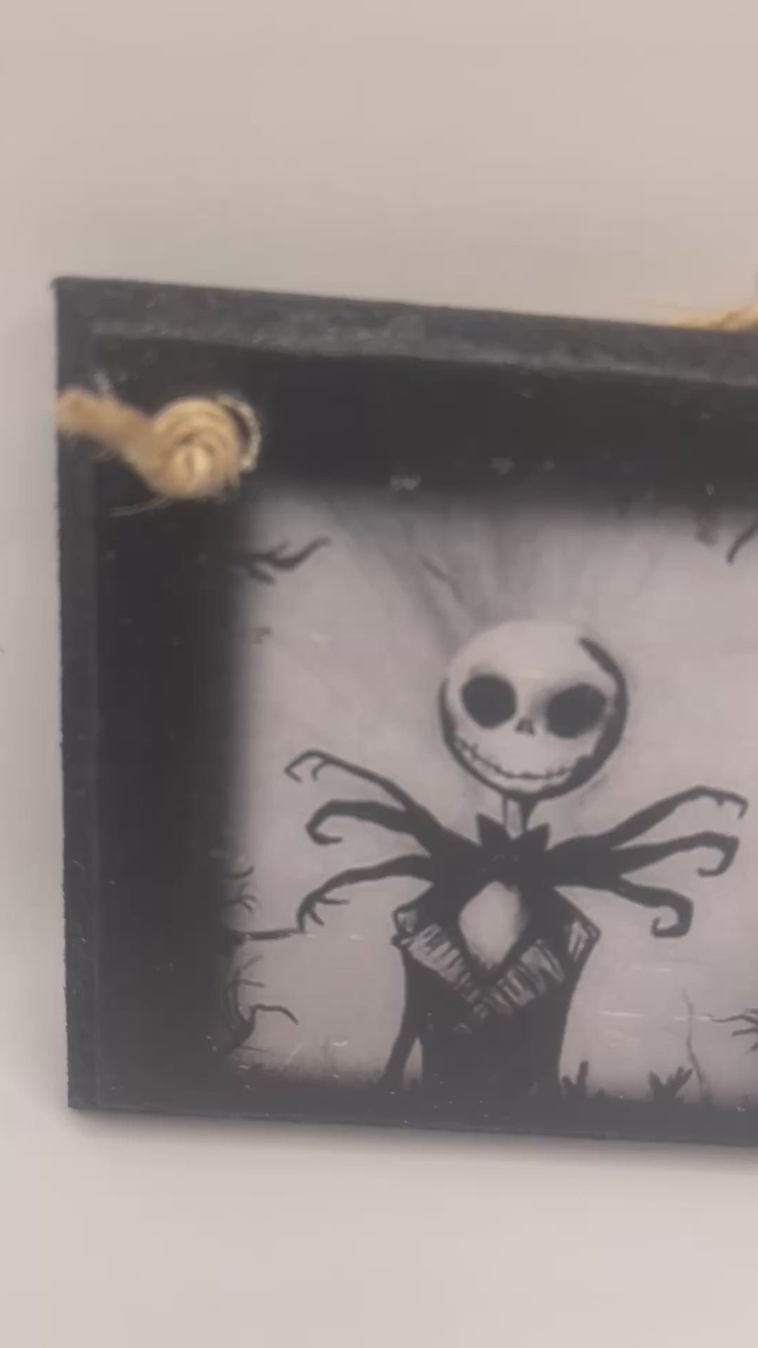 “Just Because I Cannot See It” Hand-Painted Nightmare Before Christmas Plaque