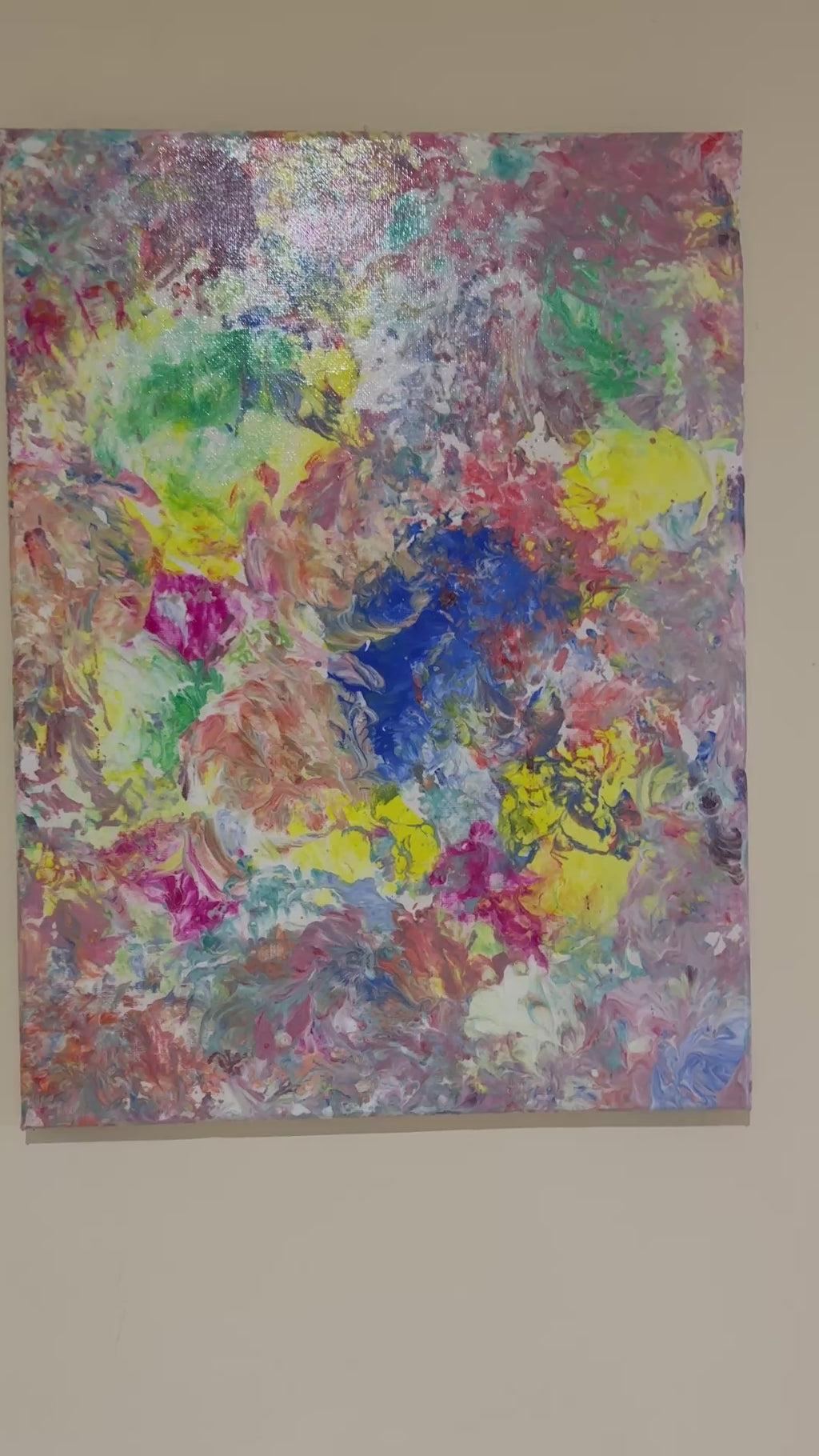 Impressionist like multicolour beauty - Original Abstract Painting, acrylic paint pour. 30 x 40 cm