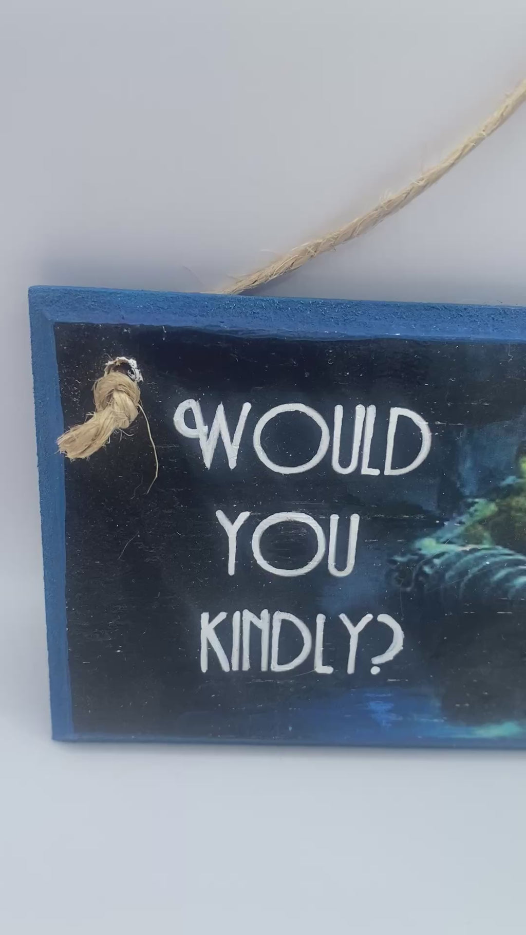 Would You Kindly? ~ Bioshock inspired Handpainted Plaque | Wall Sign | Home Decor ~ 6 x 3 inch
