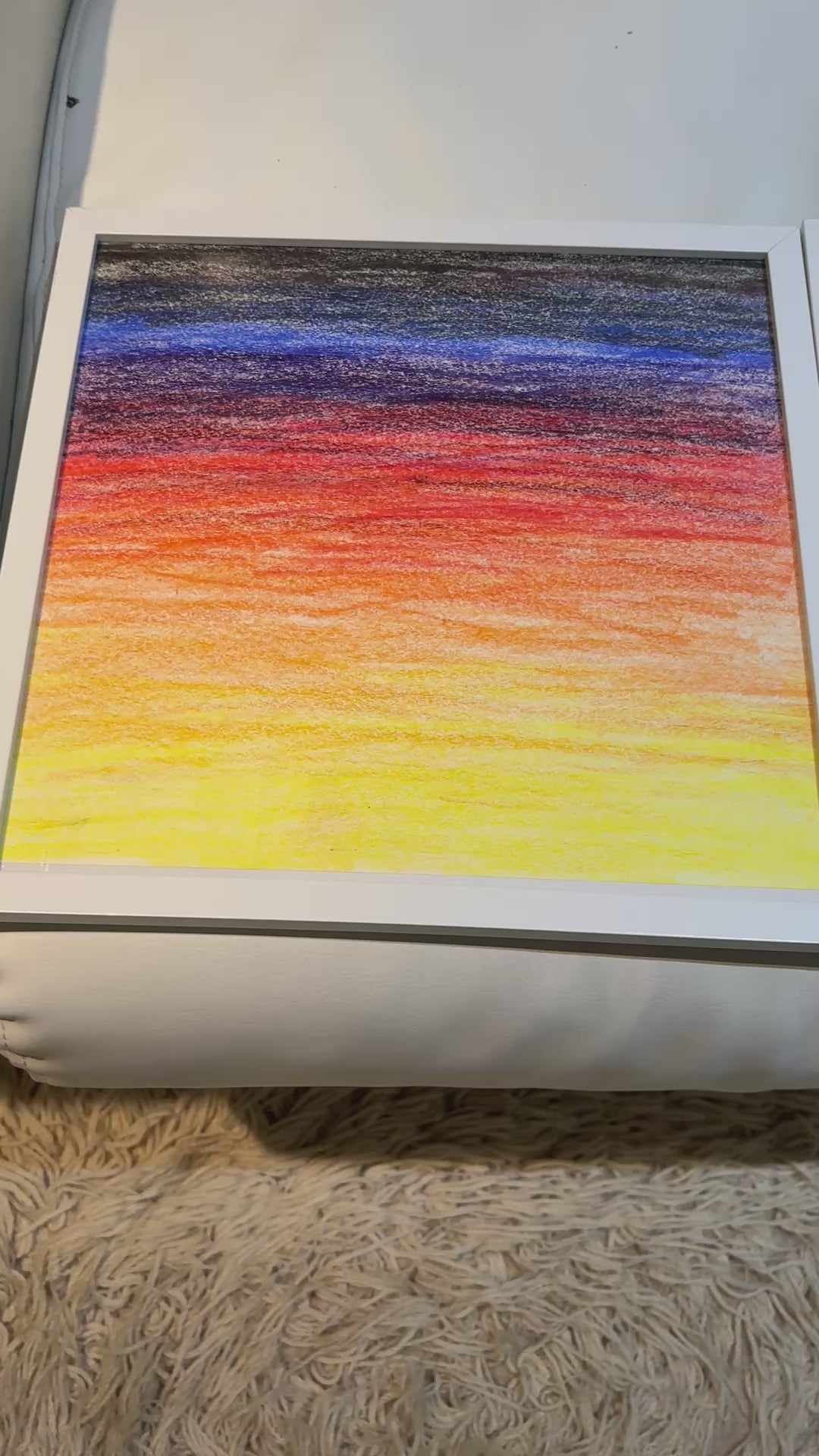 Five Sunsets in 5 mediums - Framed 30 x 30cm