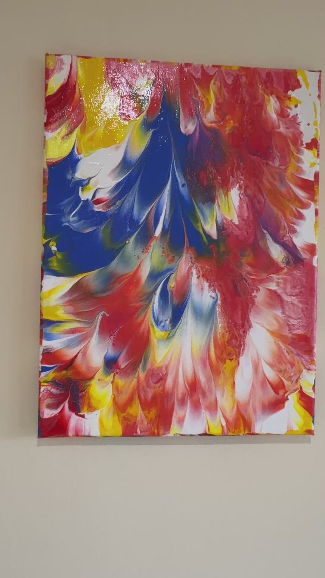 Colour Splash 1 - Original Painting, acrylic paint pour. 30 x 40 cm
