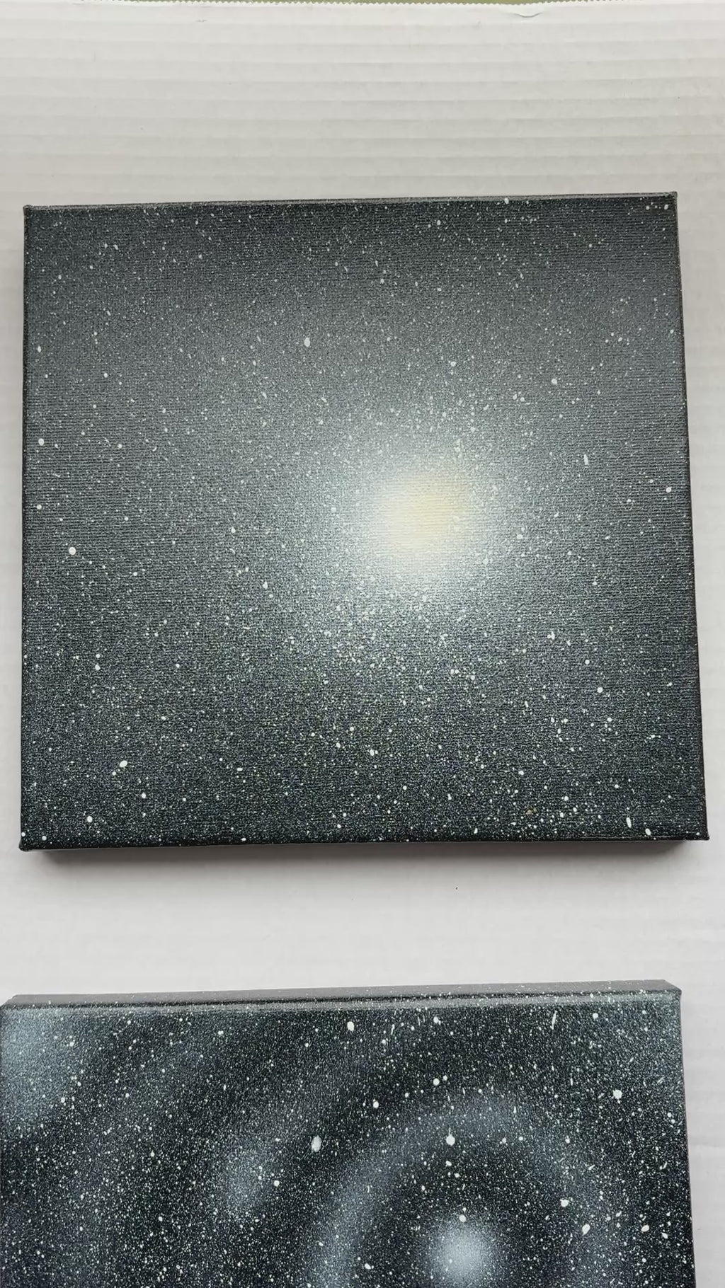 Galaxies - 4 Spacescapes - Original Acrylic painting - 20 x 20 cm