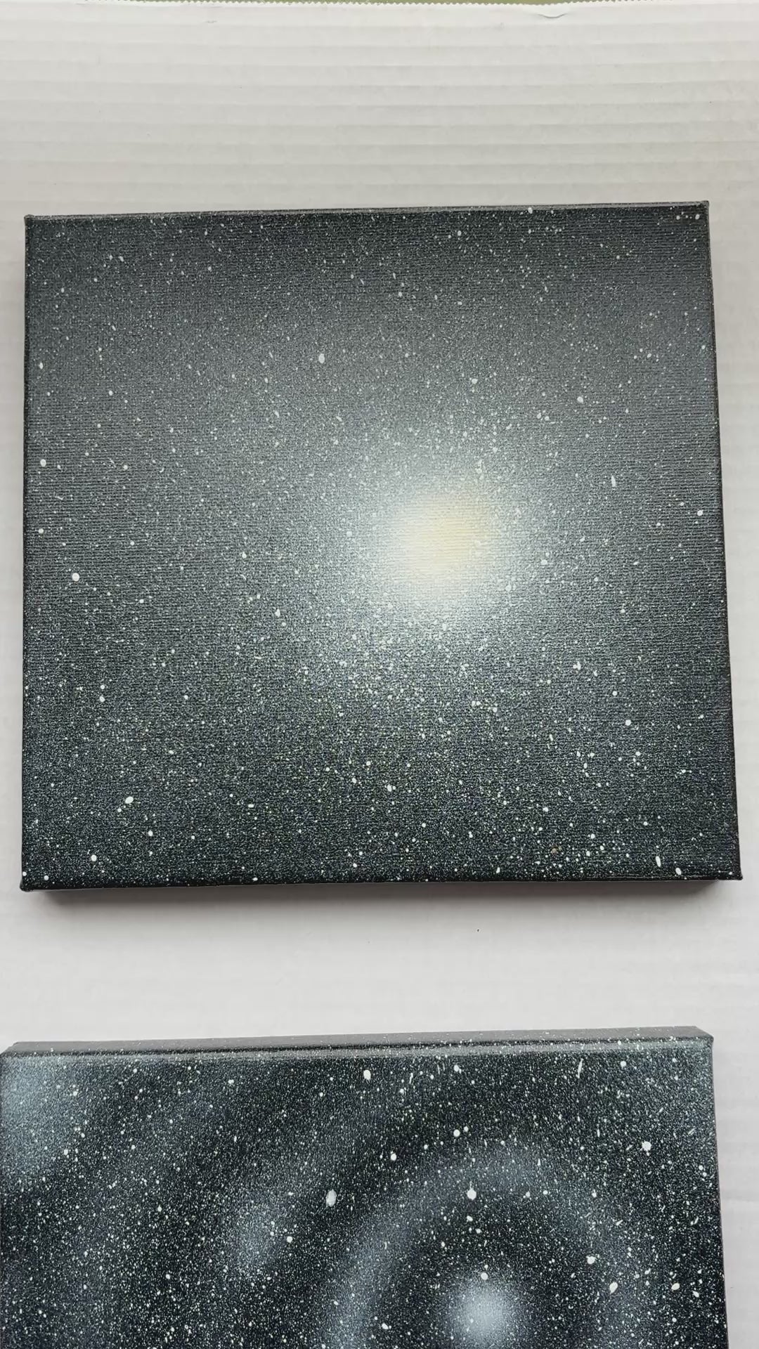 Galaxies - 4 Spacescapes - Original Acrylic painting - 20 x 20 cm