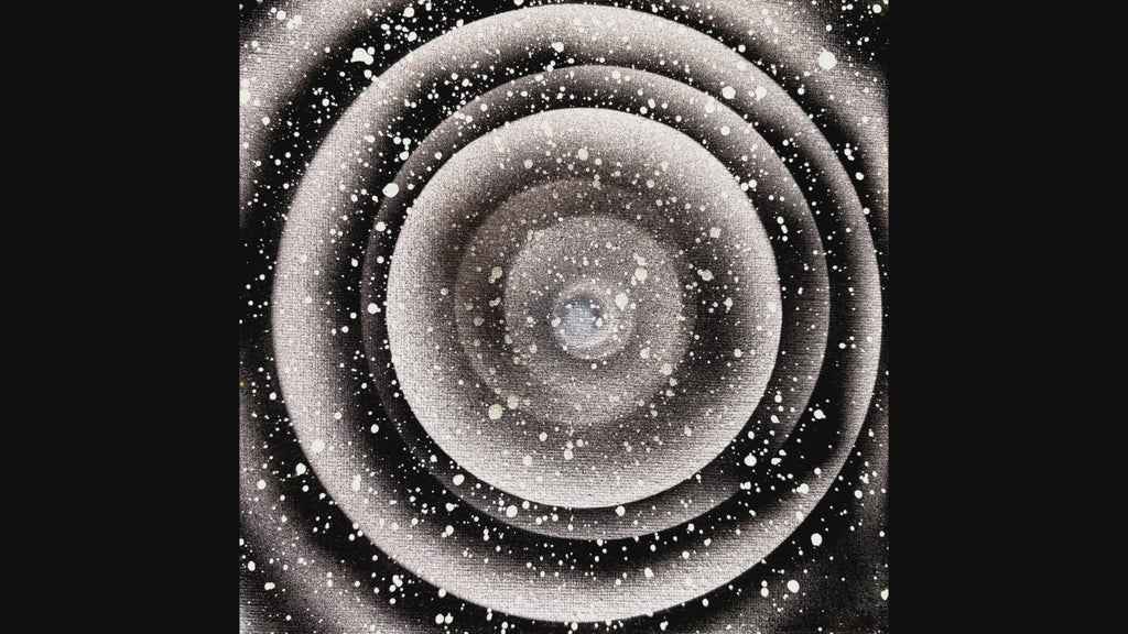 Space Warping - a set of 8 small space paintings 20 x 20cm