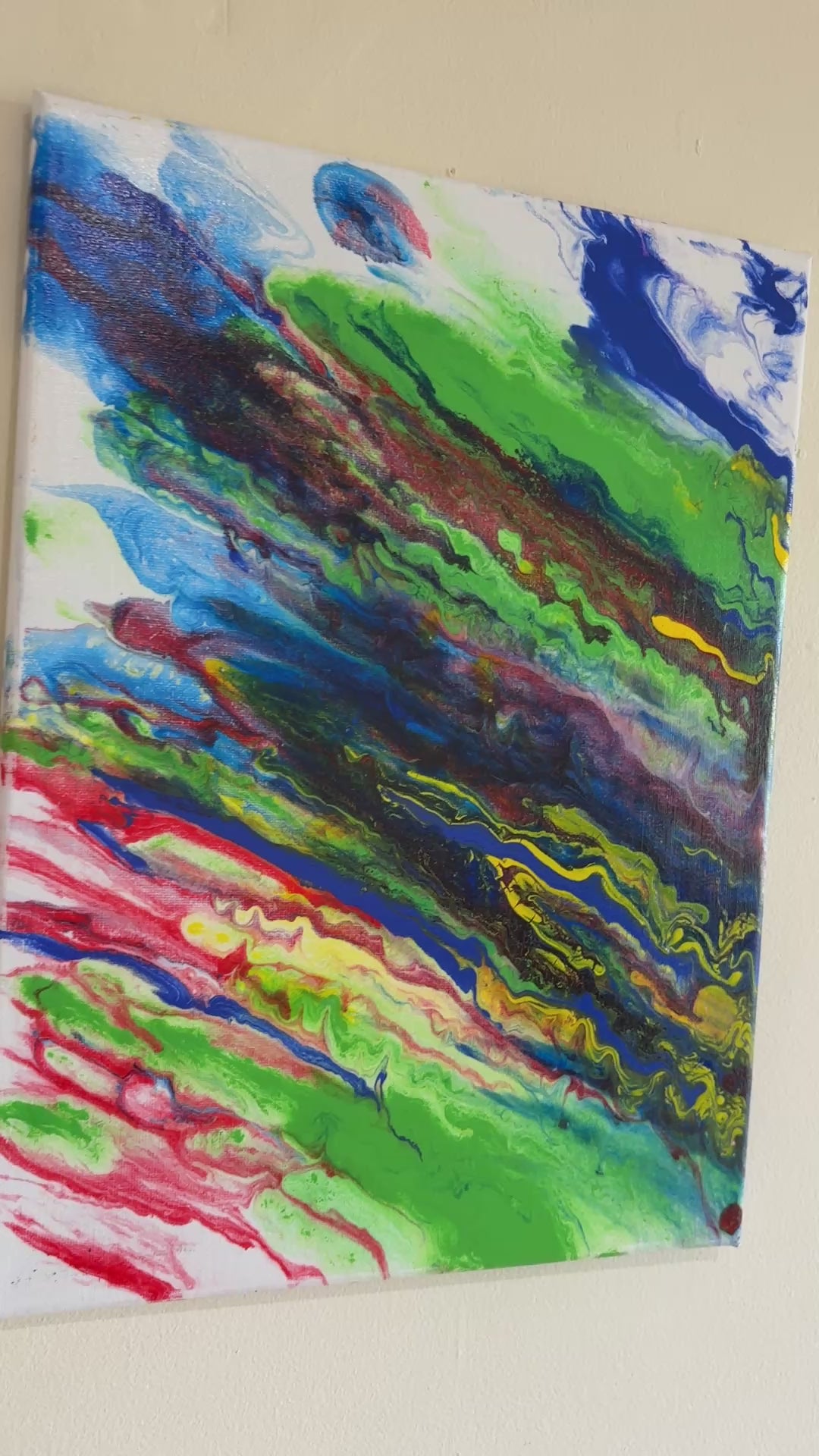 Dreamy playful multicolours - Original Acrylic Abstract painting 40 x 30 cm