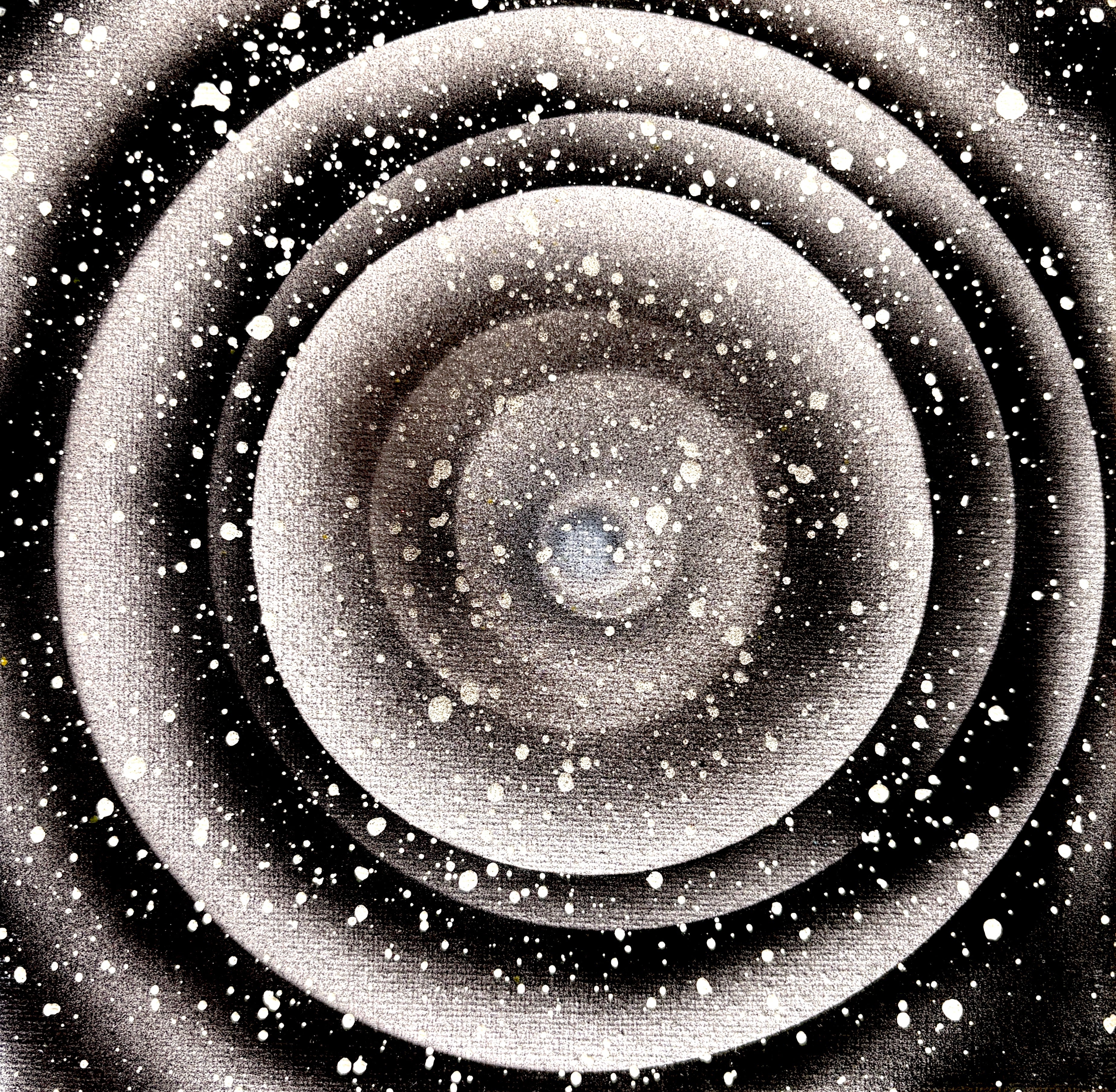Space Warping - a set of 8 small space paintings 20 x 20cm