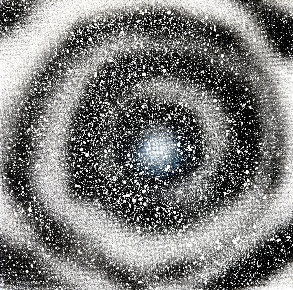 Space Warping - a set of 8 small space paintings 20 x 20cm