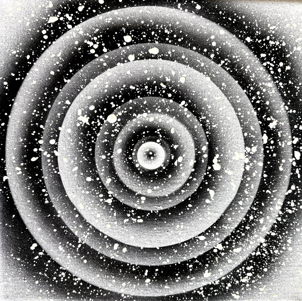 Space Warping - a set of 8 small space paintings 20 x 20cm